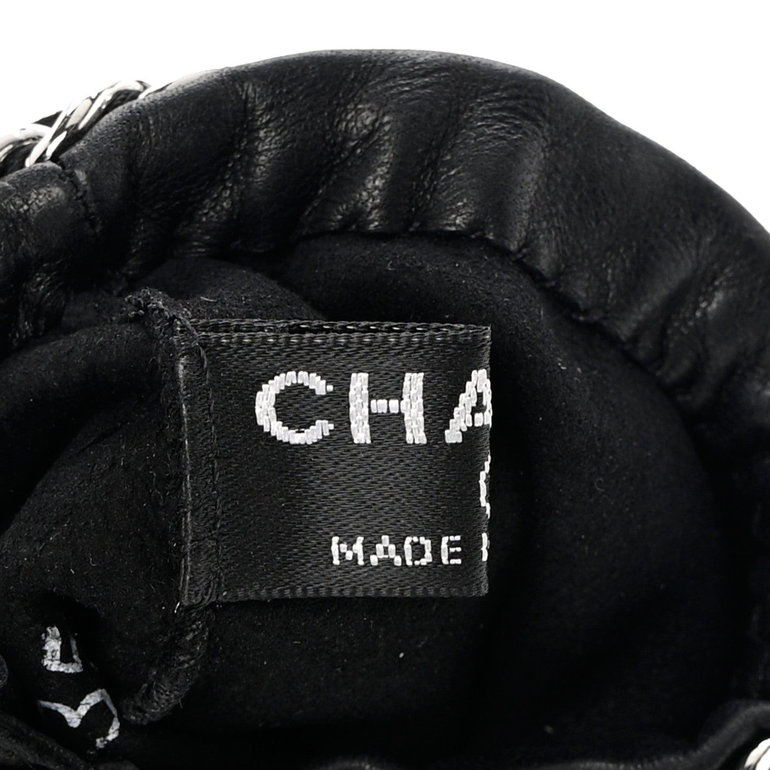 Chanel Lambskin Perforated Chain CC Gloves 8 Black 4 of 7