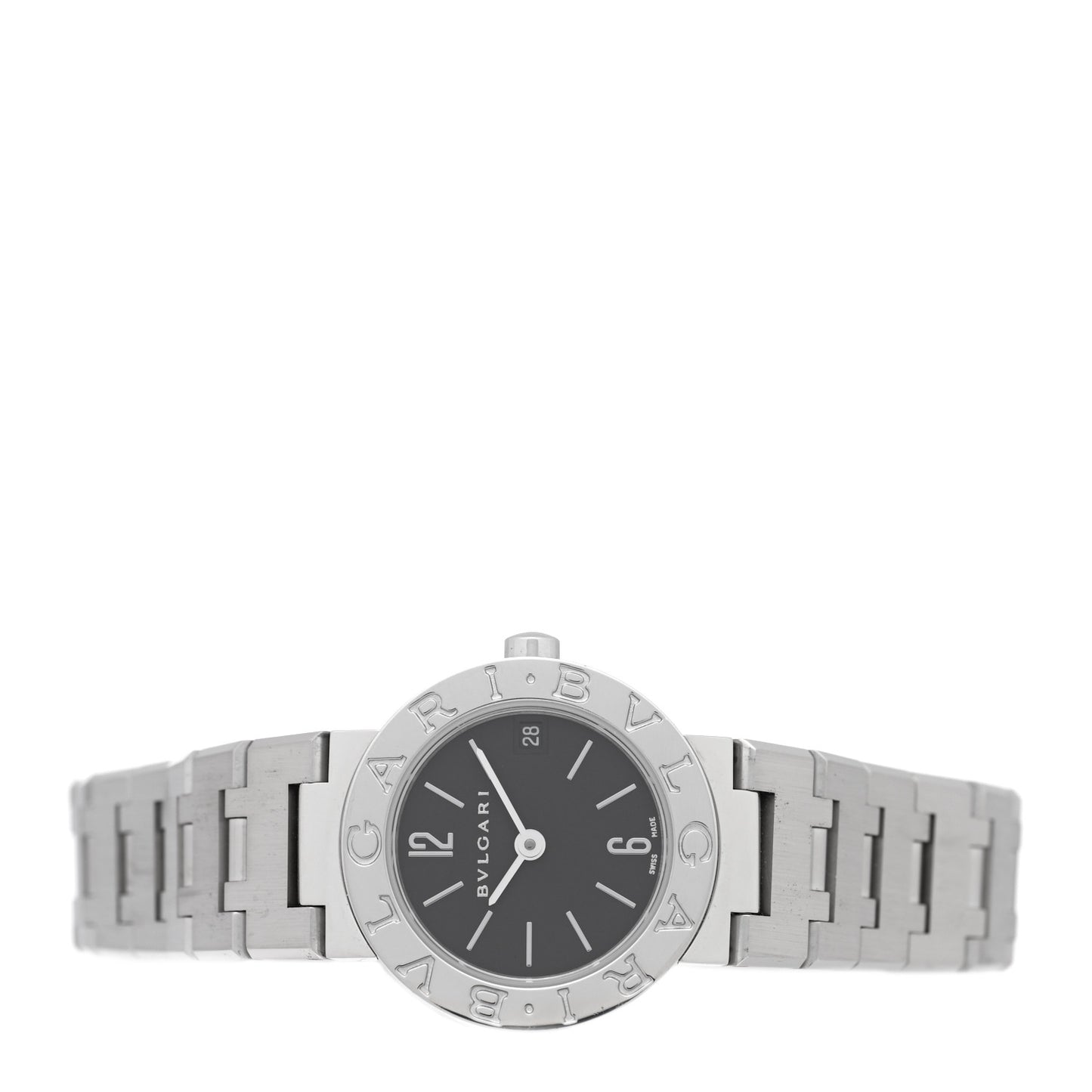 Stainless Steel 23mm Quartz Watch Black
