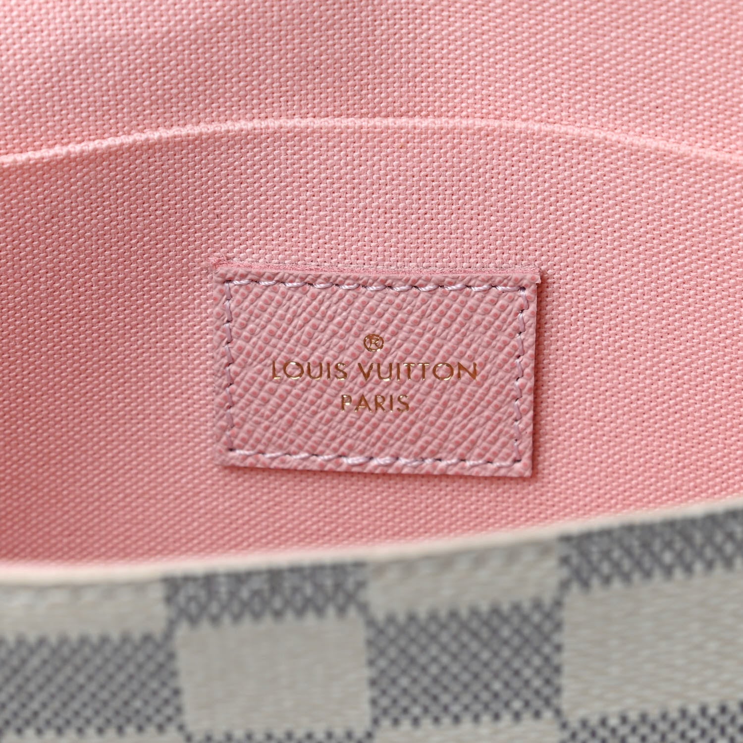 Louis Vuitton Damier Azur Pochette Felicie Chain Wallet Rose Ballerine 7 of 14