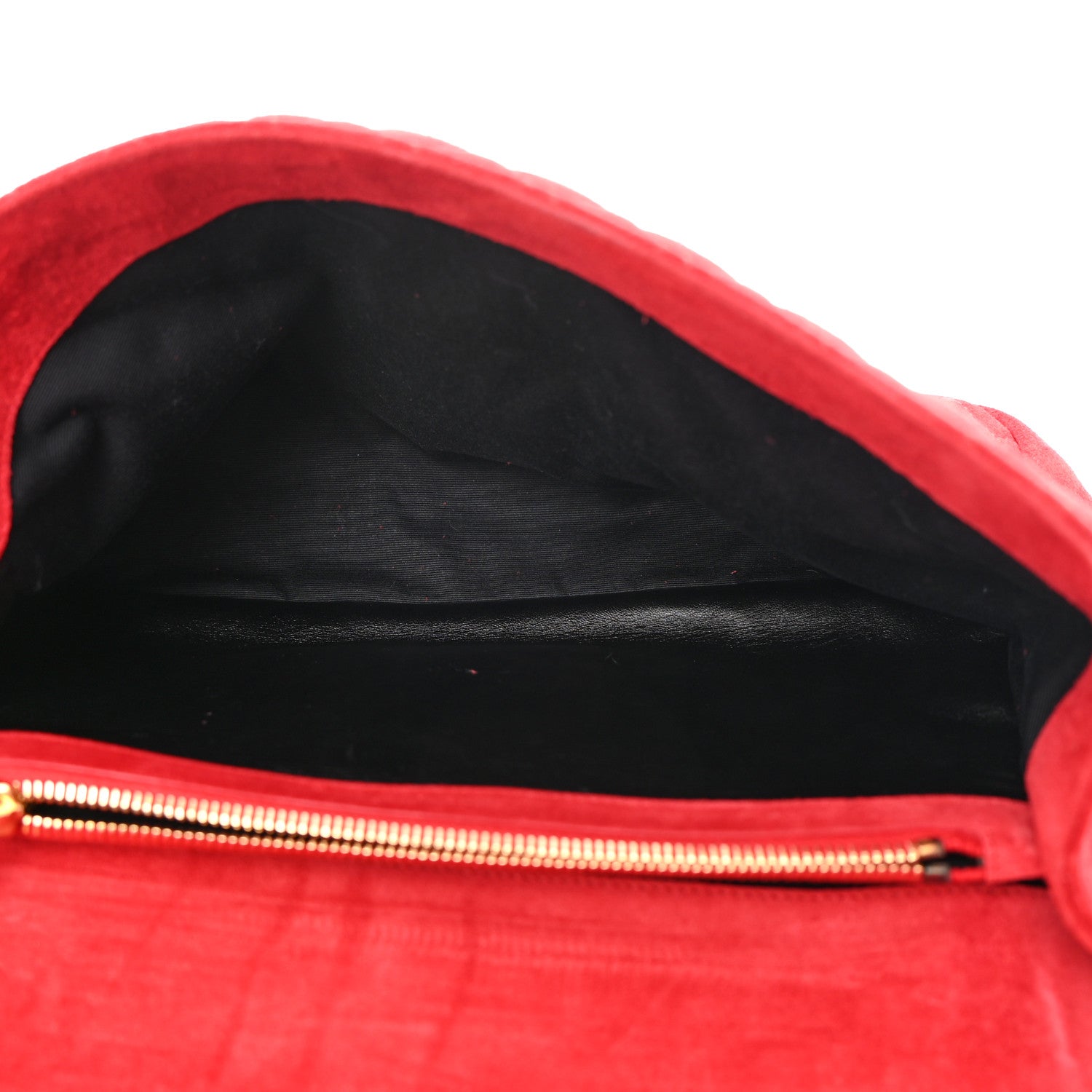 Saint Laurent Suede Mixed Matelasse Triquilt Large Monogram Envelope Satchel Red 5 of 18