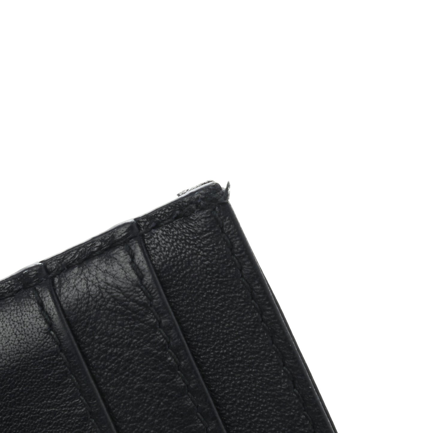 Oblique Calfskin Card Holder Blue