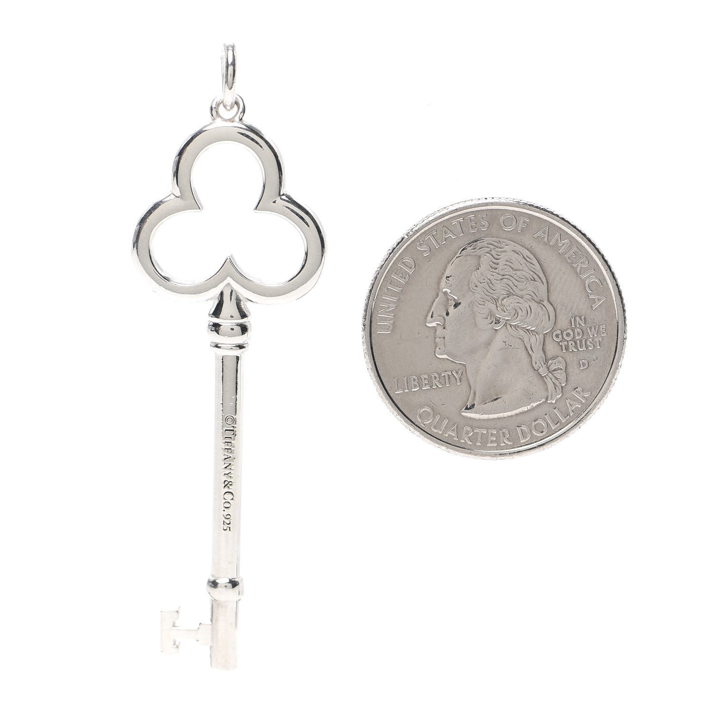 Sterling Silver Trifoil Key Pendant