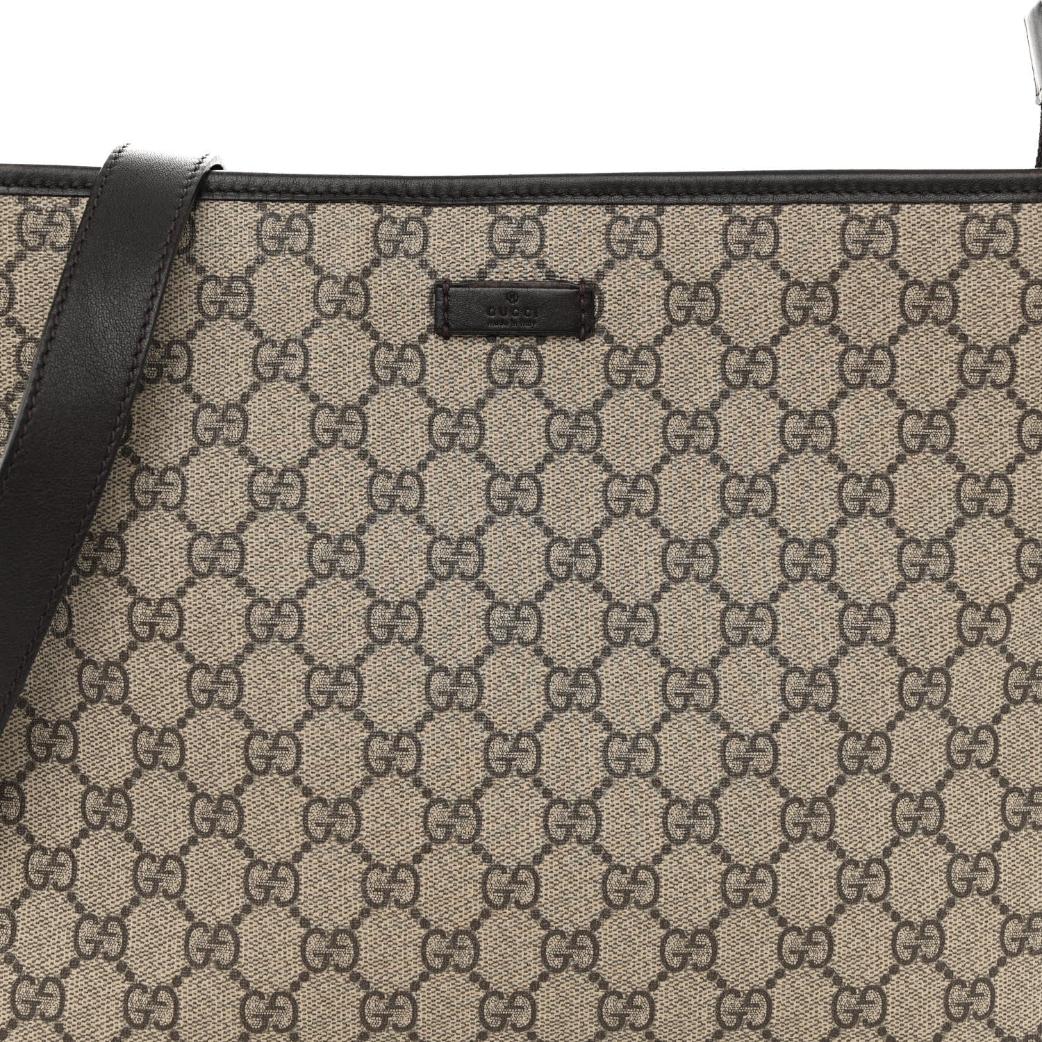 Gucci GG Plus Monogram Medium Flat Messenger Bag Dark Brown 8 of 11