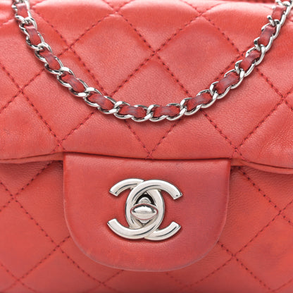 Chanel Lambskin Quilted New Mini Flap Red 8 of 12