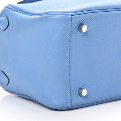 Hermes Taurillon Clemence Lindy 26 Bleu Paradis 8 of 10
