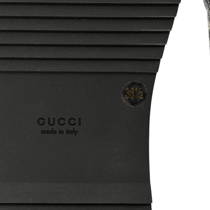 Gucci Jacquard Black Denim GG Monogram Angelina Platform 55mm Slide Sandals 36.5 Black Ivory 8 of 9