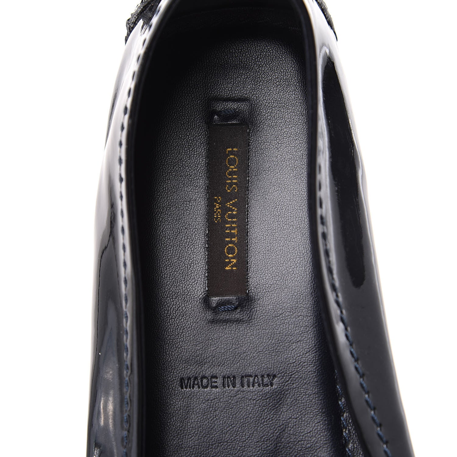 Louis Vuitton Patent Calfskin Oxford Ballerina Flats 40 Black 6 of 8