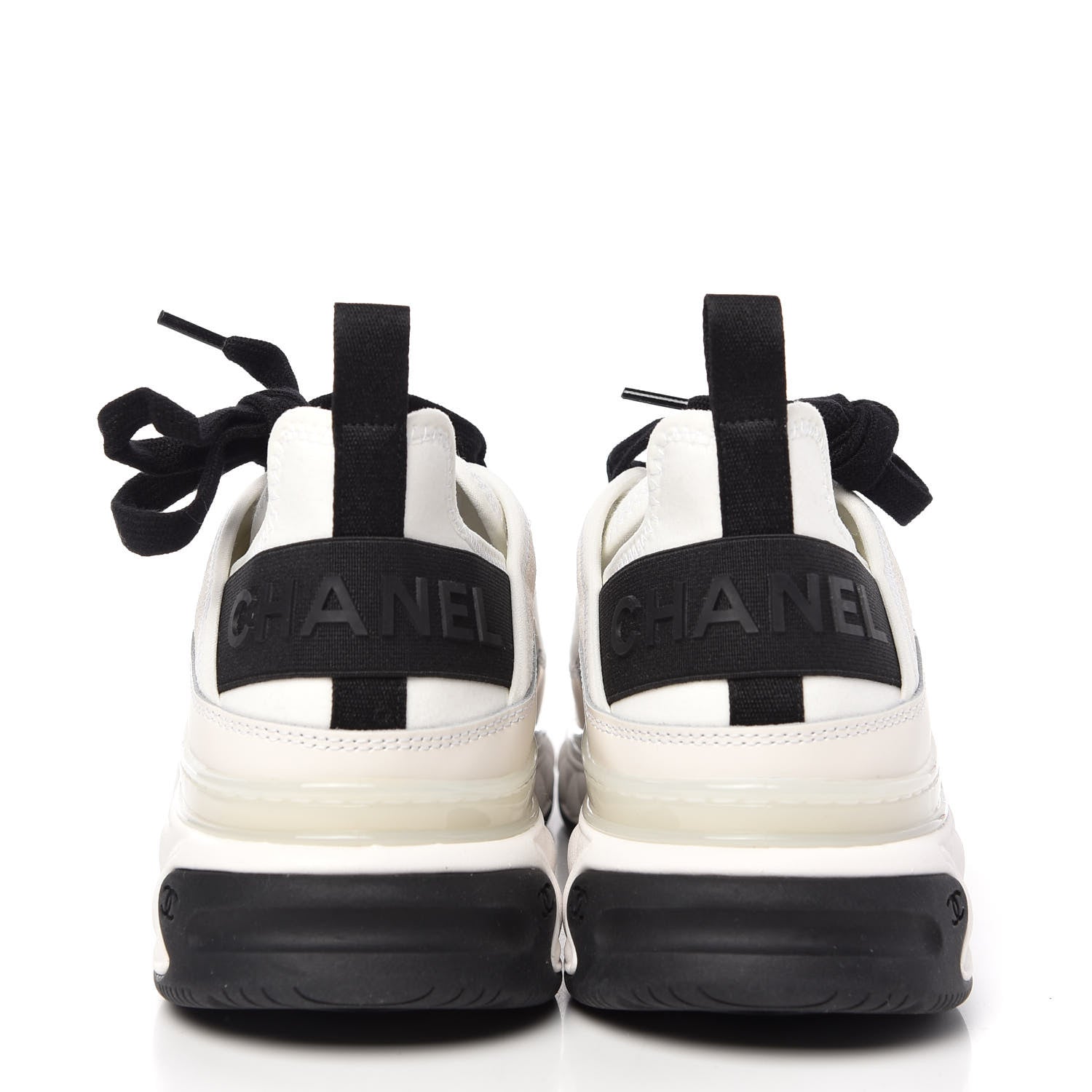 Chanel Velvet Calfskin Mixed Fibers CC Sneakers 40 Ivory 7 of 11