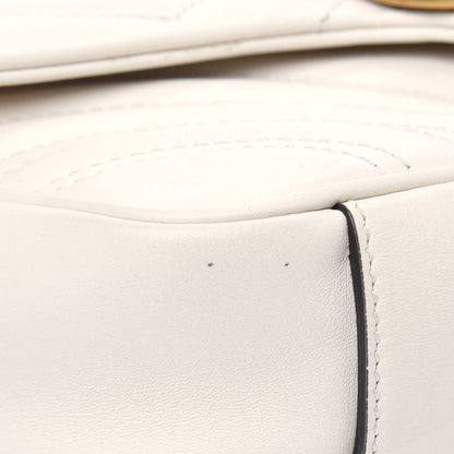 Gucci Calfskin Matelasse Mini GG Marmont Shoulder Bag White 14 of 24