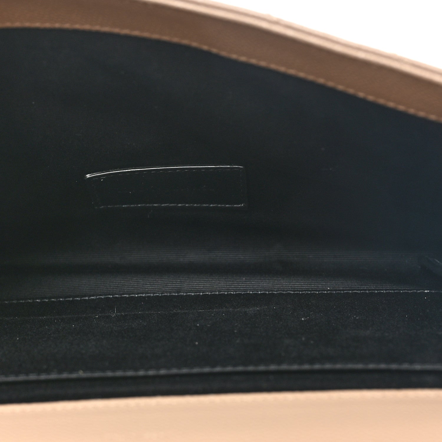 Saint Laurent Grain De Poudre Matelasse Chevron Monogram Envelope Clutch Dark Beige 5 of 8