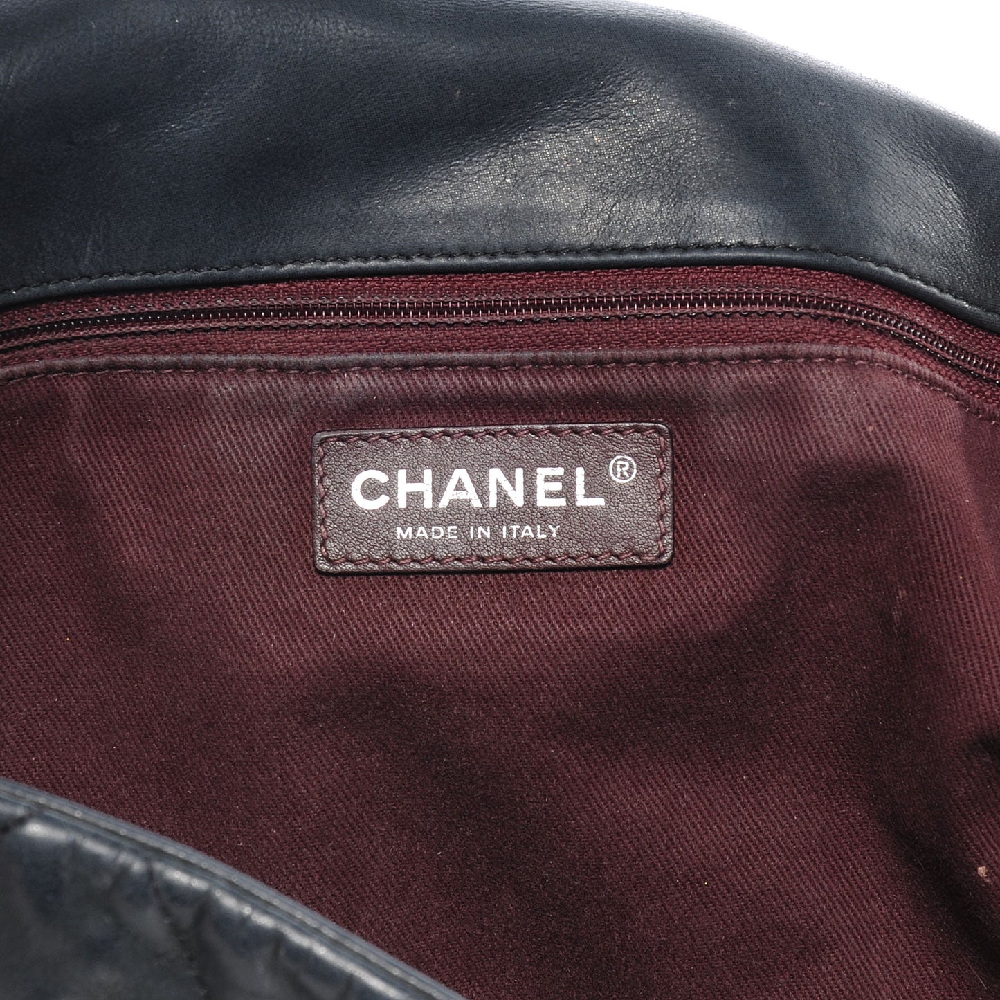 Iridescent Calfskin In The Mix Jumbo Flap Black