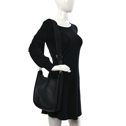 Hermes Taurillon Clemence Evelyne III PM Black 2 of 10