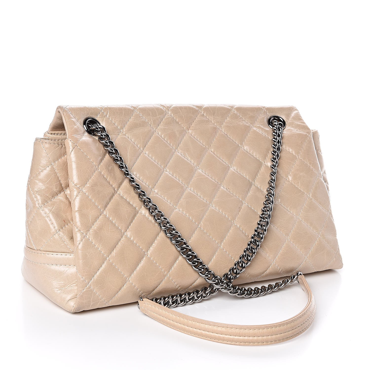 Chanel Glazed Calfskin Quilted Medium Lady Pearly Flap Light Beige 3 of 12