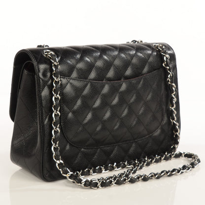 Chanel Caviar Quilted Jumbo Double Flap Black 3 of 9
