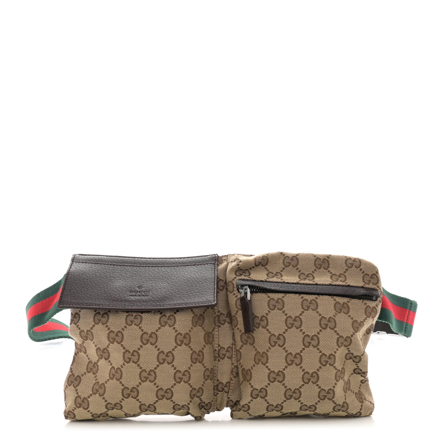 Monogram Web Belt Bag Dark Brown