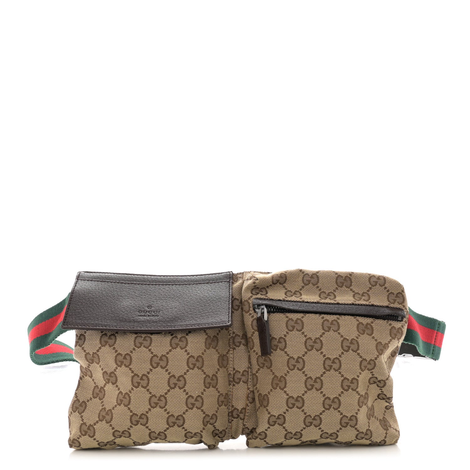 Gucci Monogram Web Belt Bag Dark Brown 1 of 13