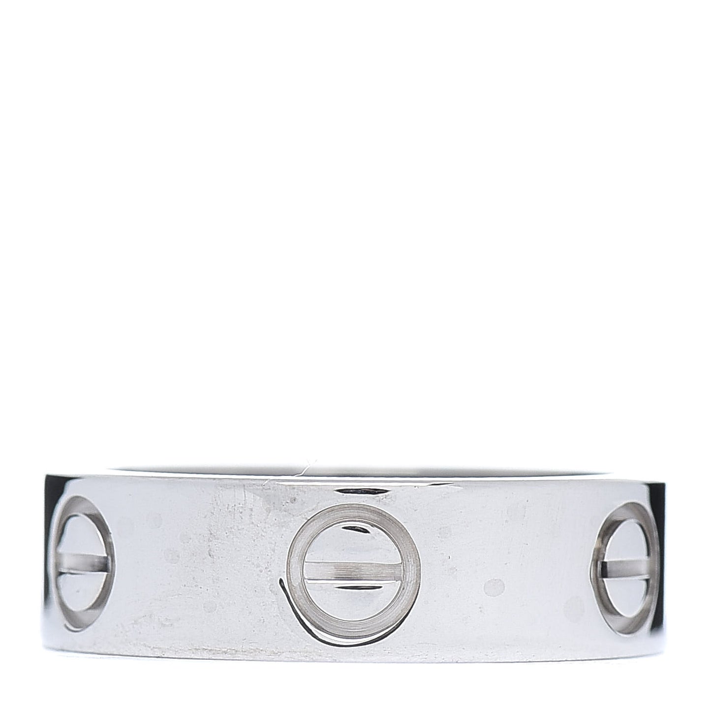 18K White Gold 5.5mm LOVE Ring 51 5.75