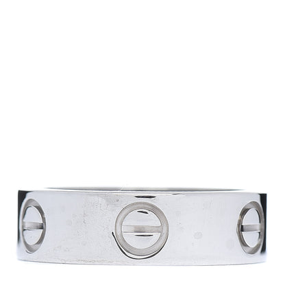 Cartier 18K White Gold 5.5mm LOVE Ring 51 5.75 3 of 6