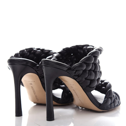 Bottega Veneta Nappa Twisted Padded Intrecciato Curve Slide Sandals 37 Black 4 of 10