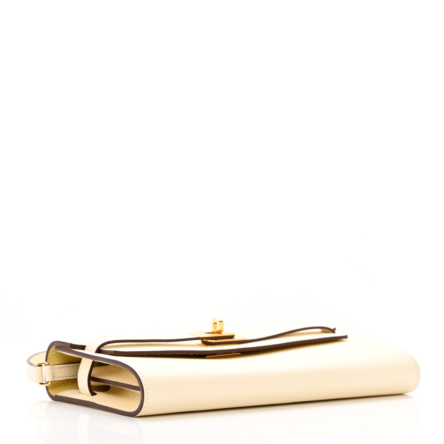 Hermes Epsom Verso Kelly Wallet To Go Nata Jaune Poussin 4 of 10