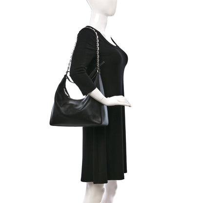 Givenchy Smooth Calfskin Small Moon Cut Out Shoulder Bag Black 2 of 16