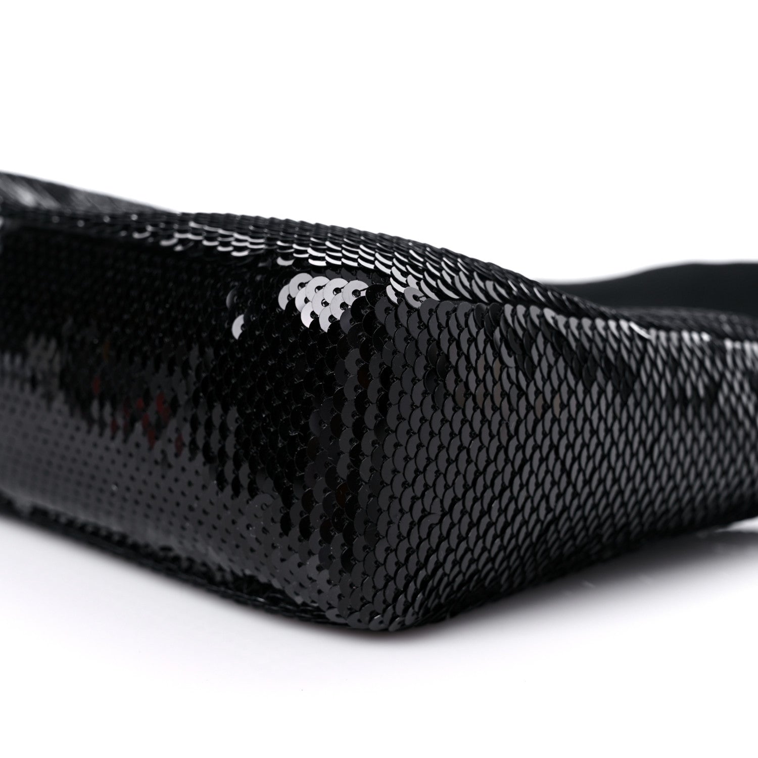 Prada Paillettes Sequin Mini Re-Edition 2000 Bag Black White 9 of 9