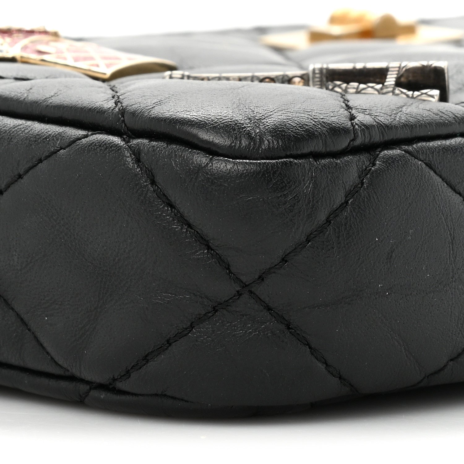 Chanel Aged Calfskin Lucky Charms 2.55 Reissue Small Clutch With Chain Black 12 of 12