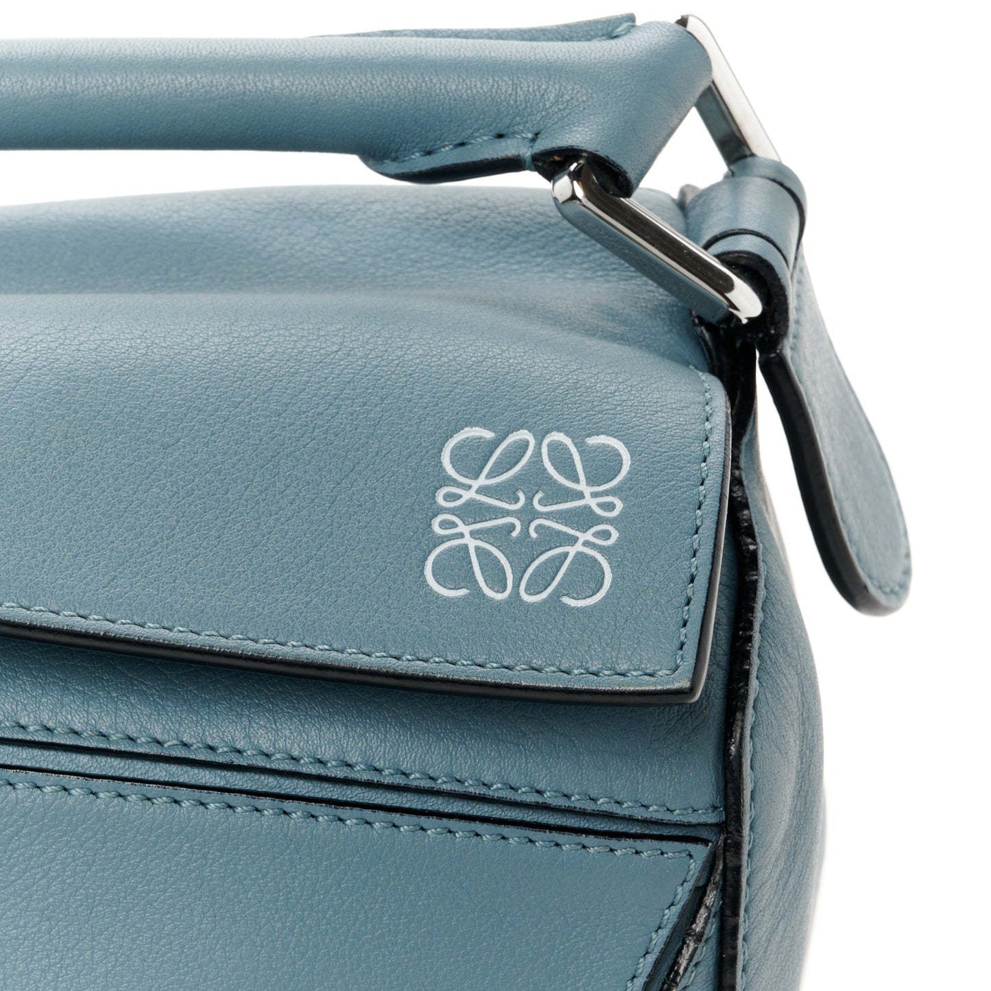 Calfskin Small Puzzle Bag Stone Blue