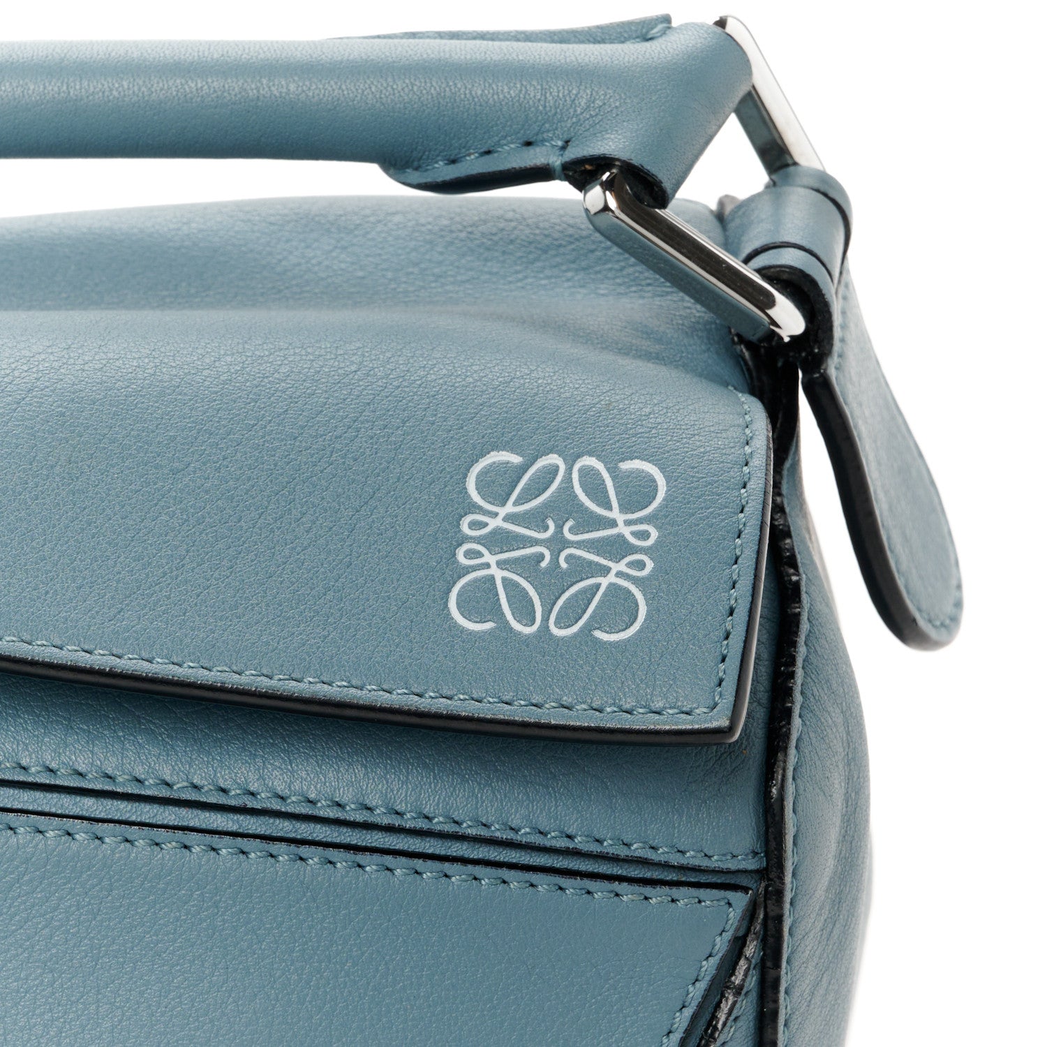 Loewe Calfskin Small Puzzle Bag Stone Blue 8 of 11