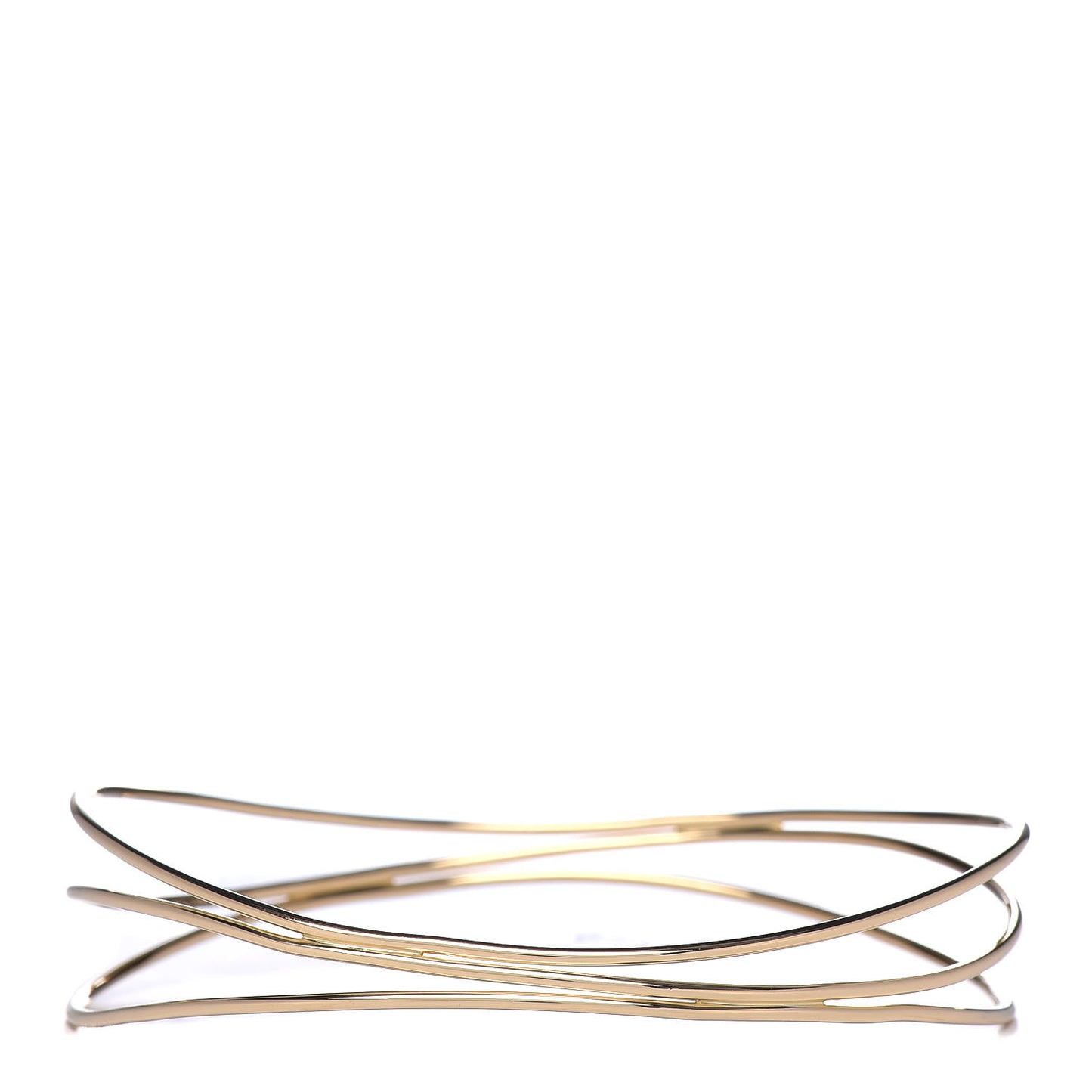 18K Yellow Gold Elsa Peretti Wave Three Row Bracelet