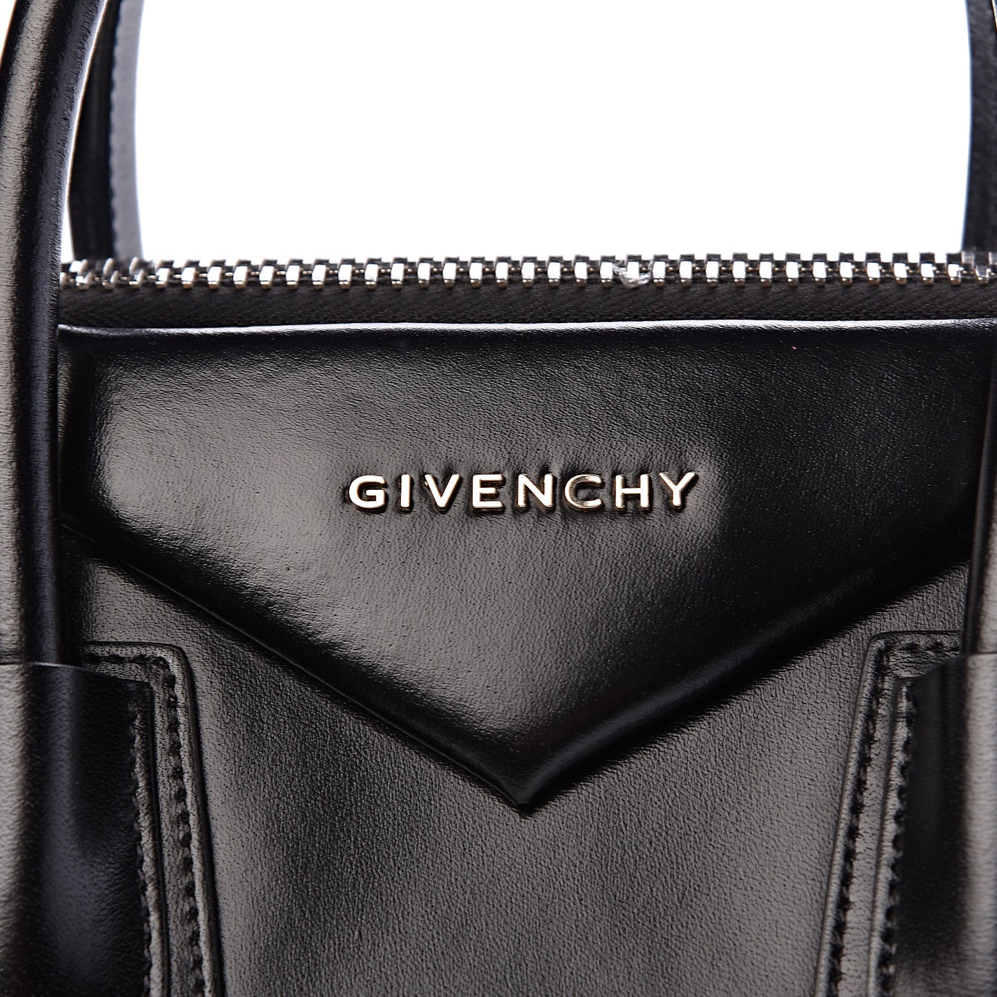 Shiny Lord Calfskin Medium Antigona Black