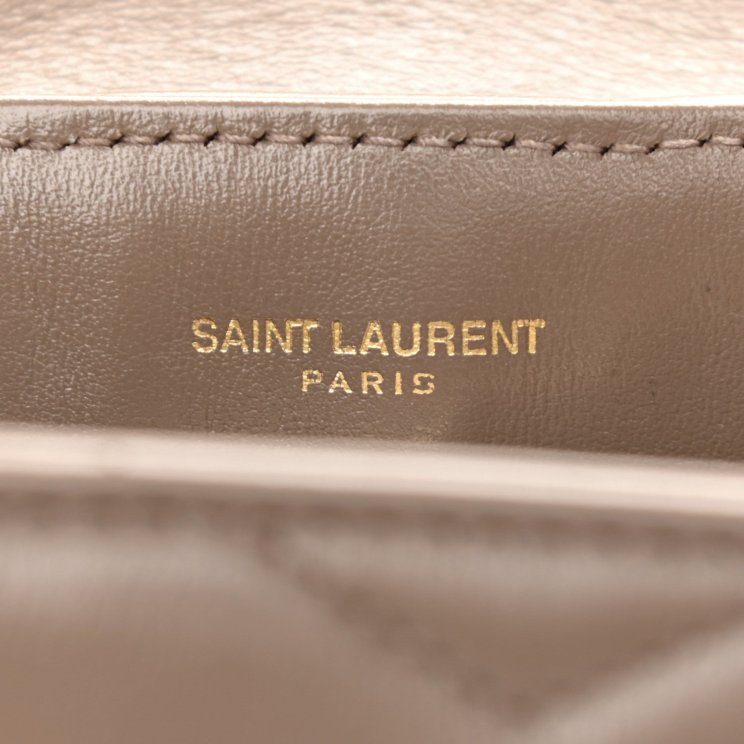 Saint Laurent Calfskin Y Quilted Monogram Small Loulou Chain Satchel Taupe 14 of 25