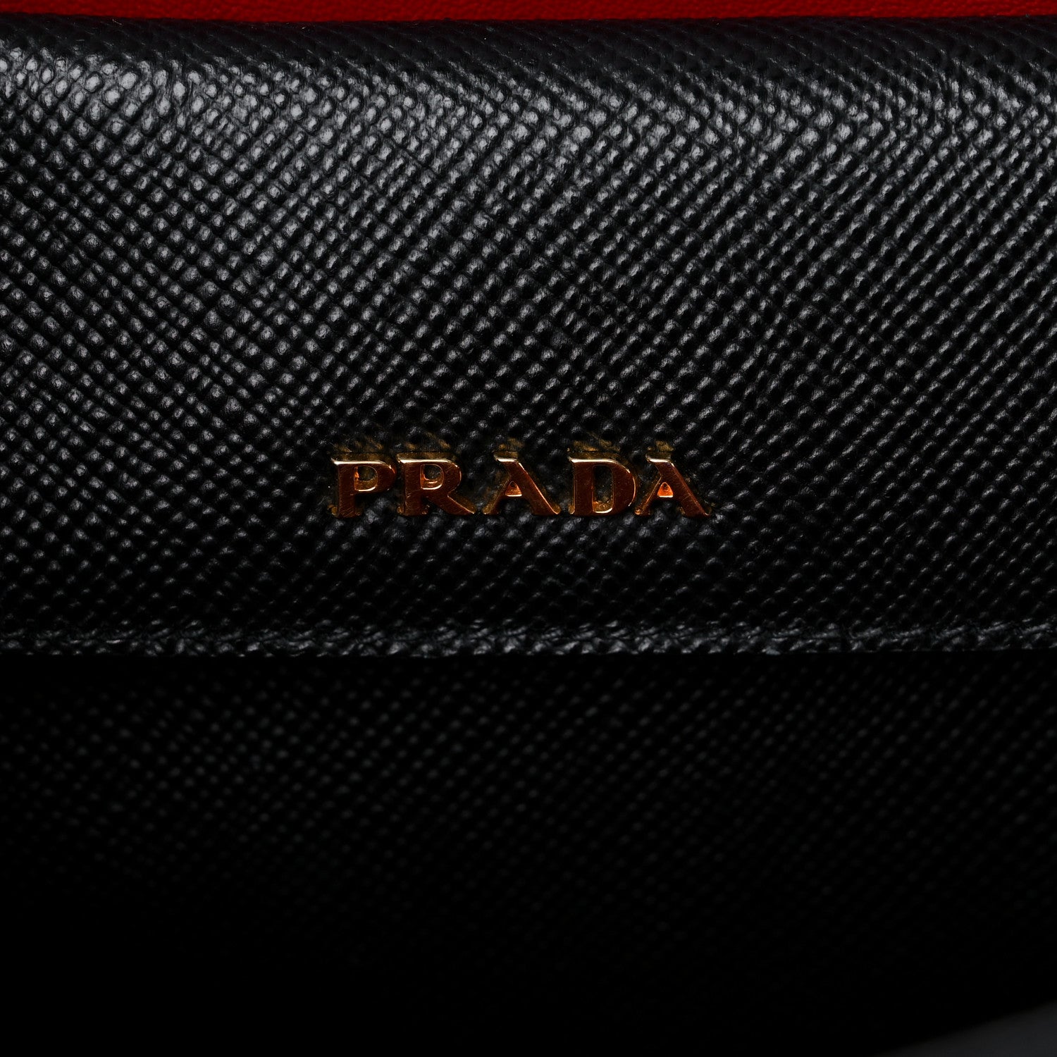 Prada Saffiano Cuir Medium Double Bag Black Fuoco 7 of 15