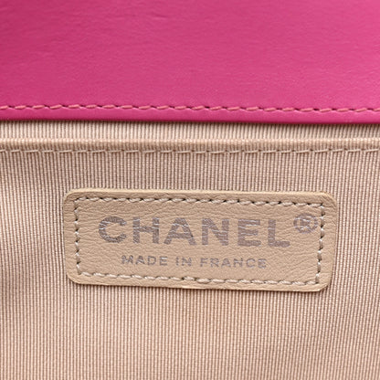 Chanel Distressed Patent Quilted Medium Boy Flap Pink 6 of 13
