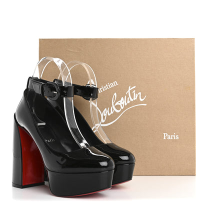 Christian Louboutin Patent Movida Strap Jane 130 Platform Pumps 36 Black 11 of 11