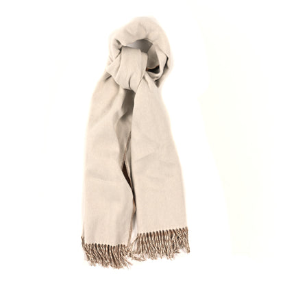 Hermes Cashmere Double Face Scarf White Camel 1 of 3