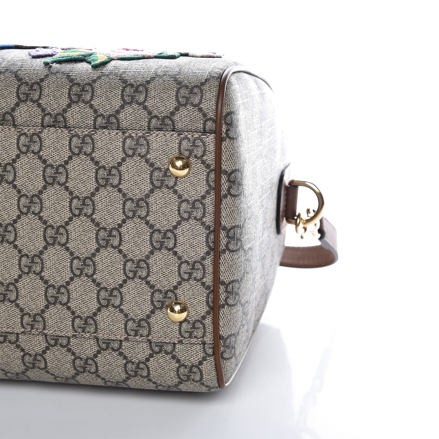 GG Supreme Monogram Garden Collection Medium Boston Beige Tuscany