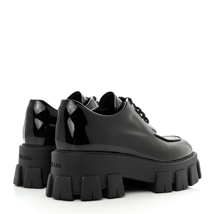Prada Vernice Monolith 55mm Derby Loafers 39 Black 3 of 11