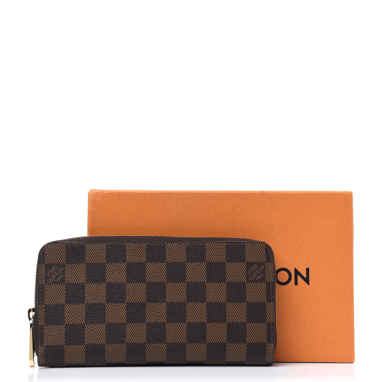 Damier Ebene Zippy Wallet Rose Ballerine