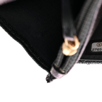 Chanel Iridescent Caviar Quilted Wallet on Chain WOC Dark Blue 8 of 11