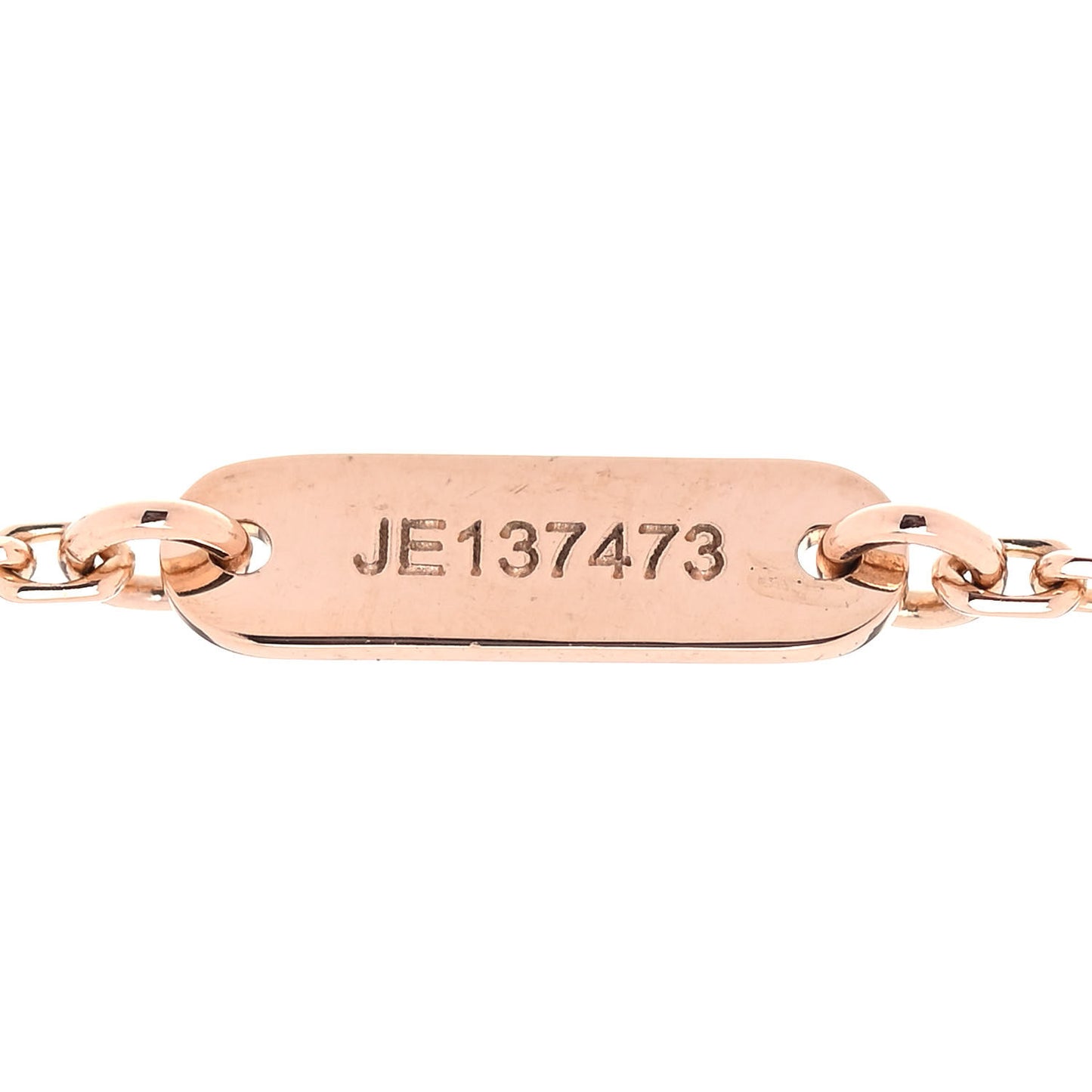 18K Rose Gold Diamond Grey Mother of Pearl Vintage Alhambra Pendant Necklace