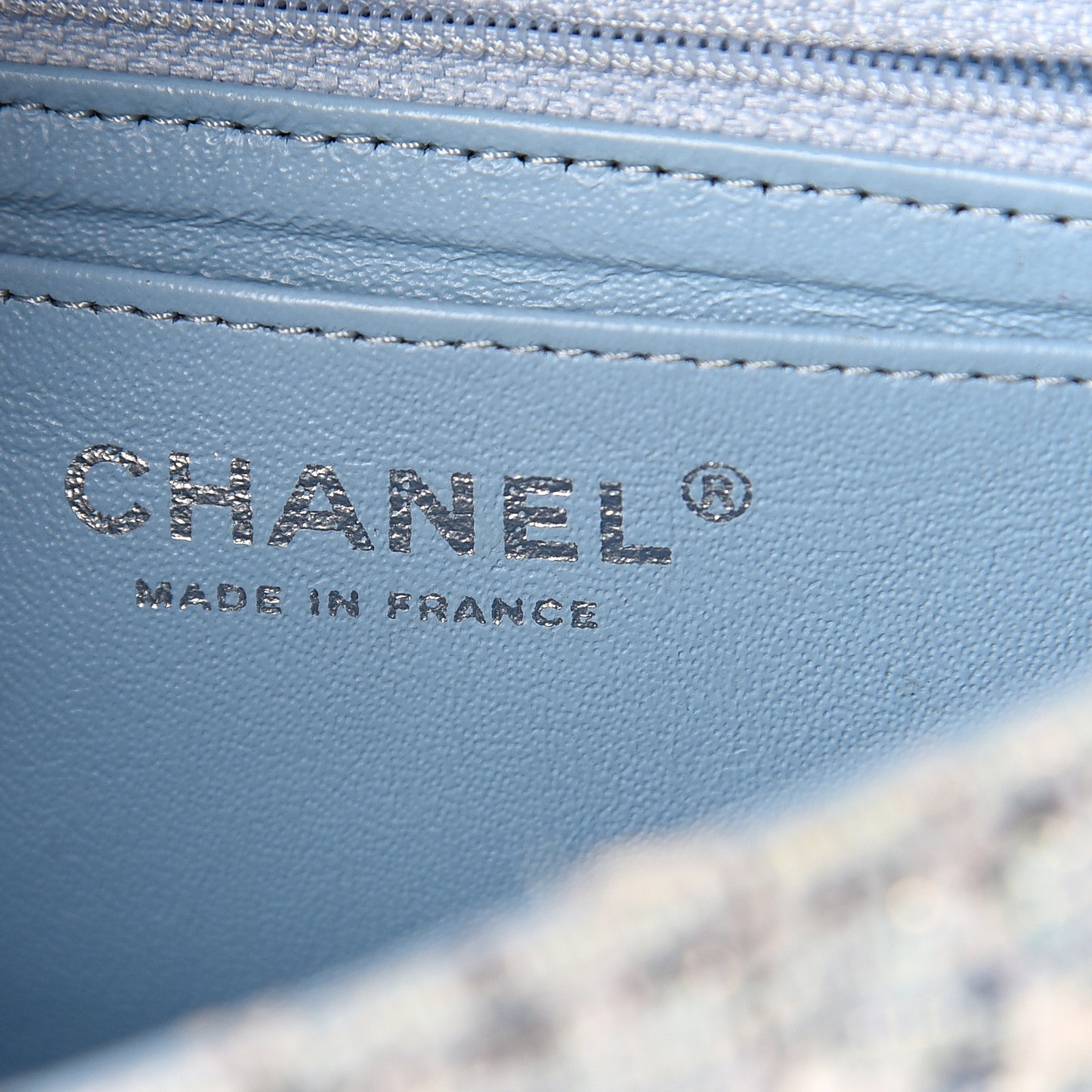 Tweed Braid Mini Flap Blue White Navy