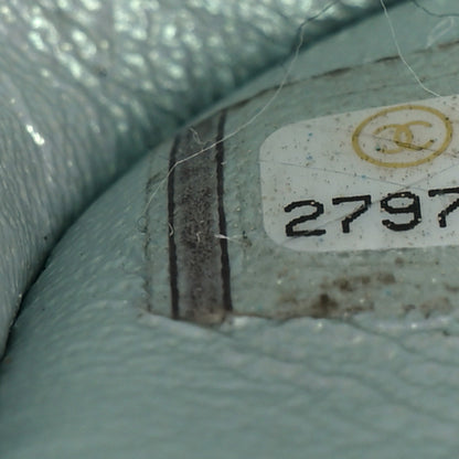 Chanel Iridescent Lambskin Quilted Medium Double Flap Light Blue 7 of 13