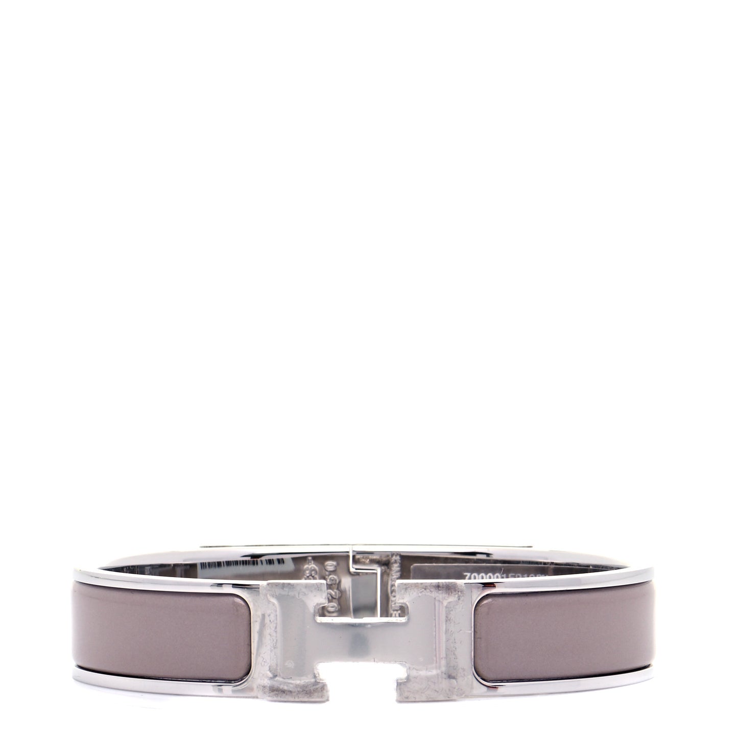 Enamel Narrow Clic Clac H Bracelet PM Marron Glace