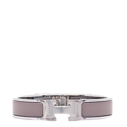 Hermes Enamel Narrow Clic Clac H Bracelet PM Marron Glace 1 of 8