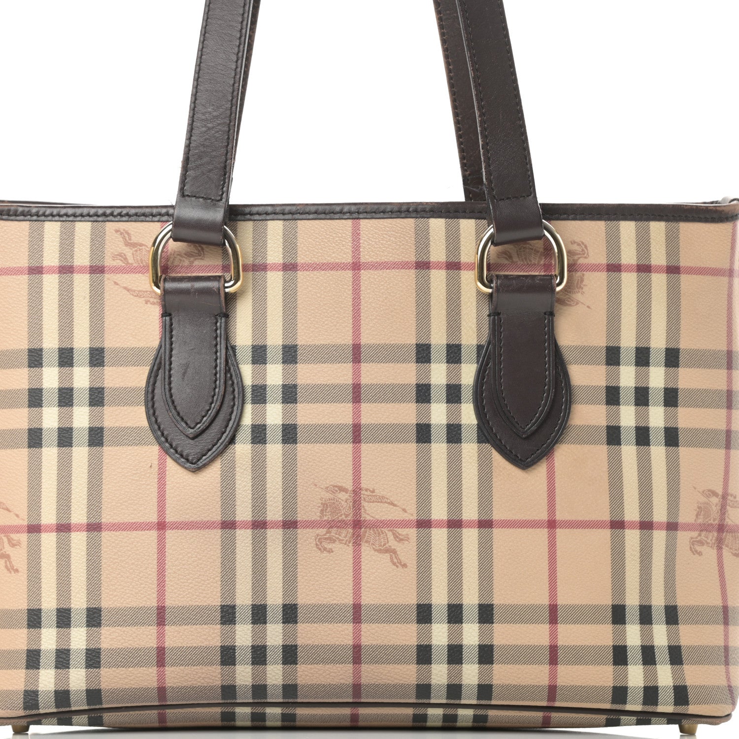 Burberry Haymarket Check Medium Regent Tote Chocolate 9 of 21