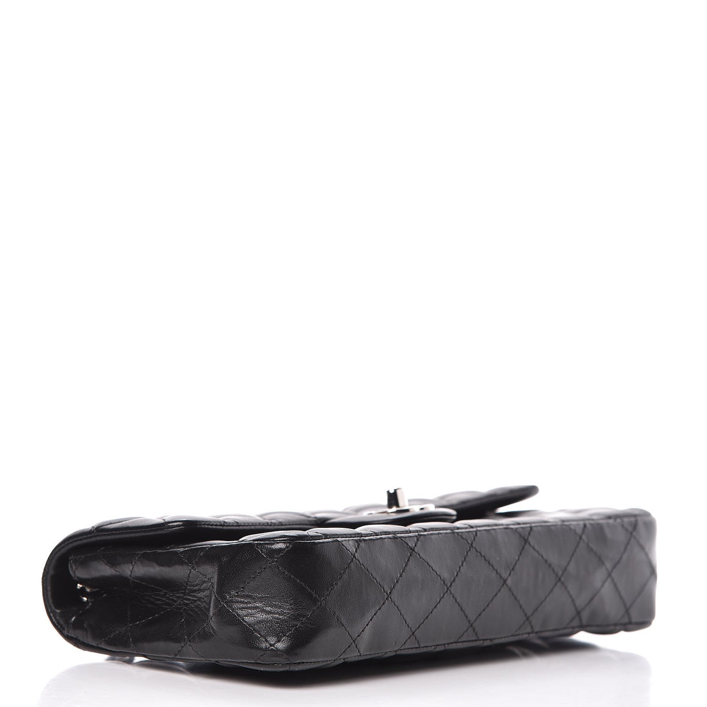 Lambskin Quilted East West Flap Black