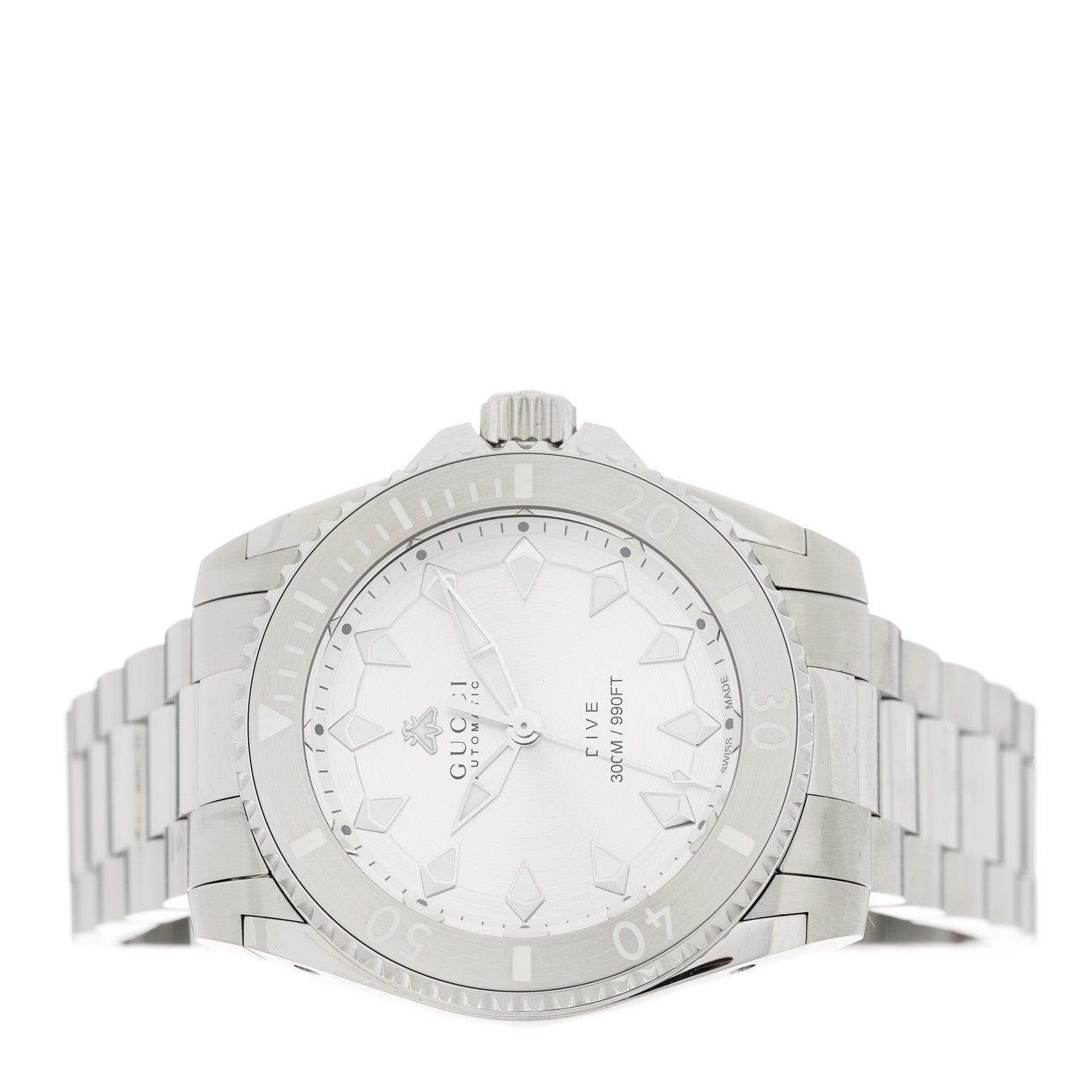 Gucci Stainless Steel 40mm Dive Automatic Watch Silver 2 of 4
