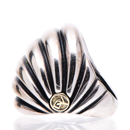 David Yurman Sterling Silver 18K Yellow Gold Sculpted Cable Ring 49.3 5 3 of 5