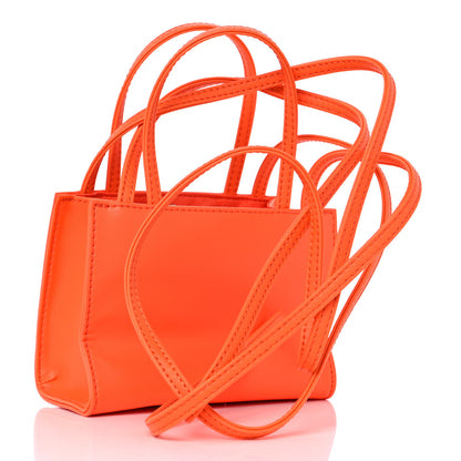 Telfar Vegan Leather Small Shopping Bag Orange 3 of 9
